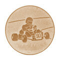 Emblém motokáry, pr. 25 mm, zlato
