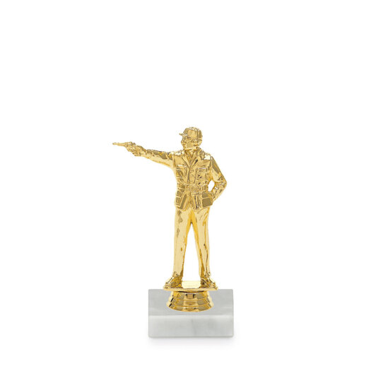 Figurka střelba, 14 cm, zlatá, včetně podstavce