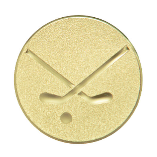 Emblém hokejbal, pr. 25 mm, zlato