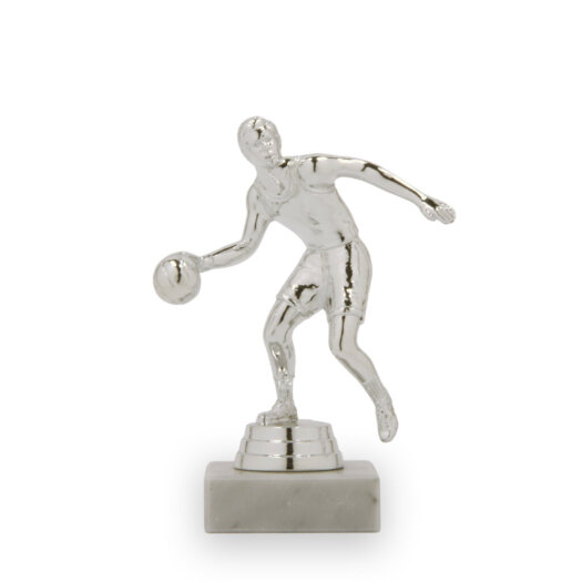 Figurka basketbal muž, 13,5 cm, stříbro, včetně podstavce