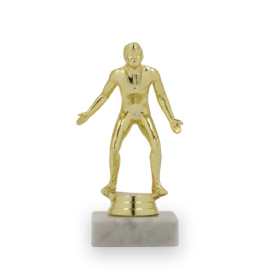 Figurka zápas muž, 13 cm, zlatá, včetně podstavce