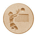 Emblém volejbal - žena, pr. 25 mm, zlato