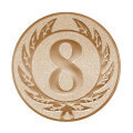 Emblém číslice 8, pr. 25 mm, zlato