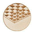 Emblém šachovnice, pr. 25 mm, zlato