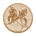 Emblém pozemní hokej, pr. 25 mm, zlato