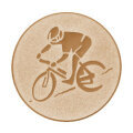 Emblém horské kolo, pr. 25 mm, zlato