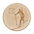 Emblém biatlon, pr. 25 mm, zlato