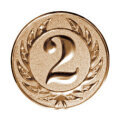 Emblém s číslem 2, pr. 25 mm, zlato