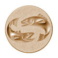 Emblém ryby, pr. 25 mm, zlato