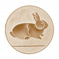Emblém králík, pr. 25 mm, zlato