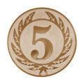 Emblém číslice 5, pr. 25 mm, zlato