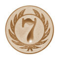 Emblém čísice 7, pr. 50 mm, zlato
