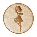 Emblém baletka, pr. 50 mm, zlato