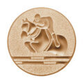 Emblém kůň - ve skoku, pr. 50 mm, zlato