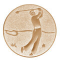 Emblém golf, pr. 50 mm, zlato