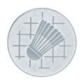 Emblém badminton, pr. 50 mm, zlato