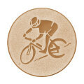 Emblém horské kolo, pr. 50 mm, zlato
