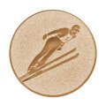 Emblém skoky na lyžích, pr. 50 mm, zlato
