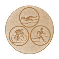 Emblém triathlon, pr. 50 mm, zlato