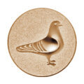 Emblém holub, pr. 50 mm, zlato