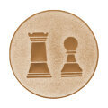 Emblém šachy, pr. 50 mm, zlato