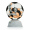 Trofej rozhodčího, výška 13 cm, vícebarevná