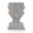 Fotbalová trofej, výška 16 cm, stříbrná/zlatá