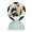 Trofej s fotbalovou tématikou, výška 10 cm, vícebarevná