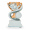 Trofej se symbolem bowlingu, výška 12 cm, stříbrná/zlatá