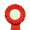 Kokarda jednořadá standard, pr. 8 cm, červená