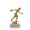 Figurka bowling žena, 13 cm, zlatá mat, včetně podstavce