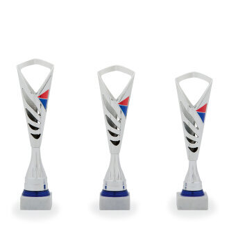 Pohár EDICE DESIGN, výška 31 cm, stříbrný/trikolora