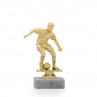Figurka fotbalista, výška 13 cm, zlatá