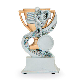 Trofej se symbolem hokeje, výška 12 cm, stříbrná/zlatá