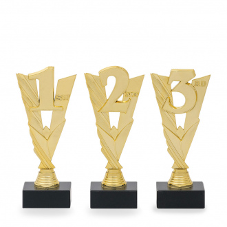 Trofej s číslem 1, výška 22 cm, zlatý