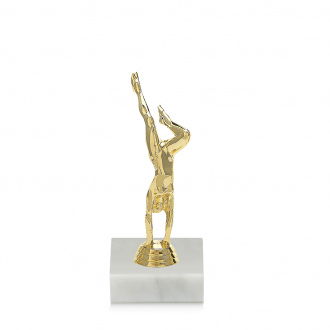 Figurka gymnastika, zlatá, včetně podstavce