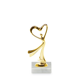 Figurka symbol tance, 18 cm, zlatá včetně podstavce
