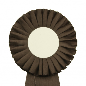 Kokarda jednořadá STANDARD, průměr 11 cm, hnědá