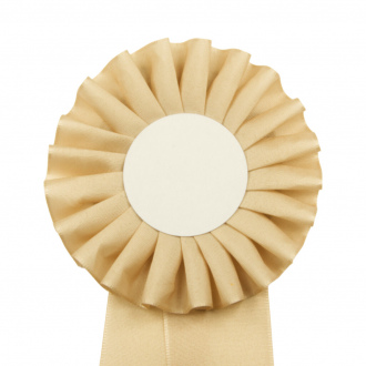 Kokarda jednořadá STANDARD, průměr 11 cm, krémová