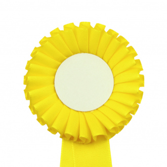 Kokarda jednořadá STANDARD, průměr 8 cm, žlutá
