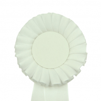 Kokarda jednořadá STANDARD, průměr 8  cm, bílá