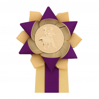 Kokarda dvouřadá KVĚTINA vícebarevný, průměr 11 cm