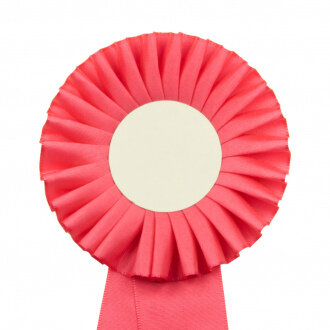 Kokarda jednořadá standard, pr. 11 cm, tm. růžová