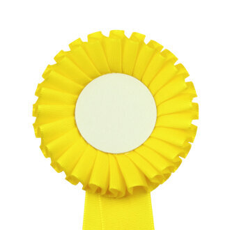 Kokarda jednořadá standard, pr. 8 cm, žlutá