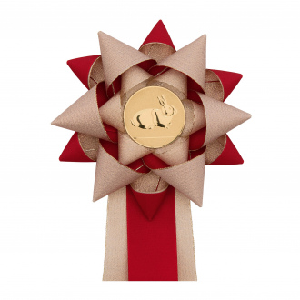 Kokarda třířadá KVĚTINA, průměr 16 cm