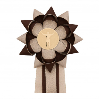 Kokarda třířadá KVĚTINA, průměr 16 cm