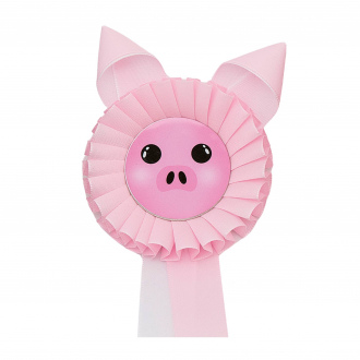 Kokarda jednořadá PRASÁTKO, průměr 11 cm