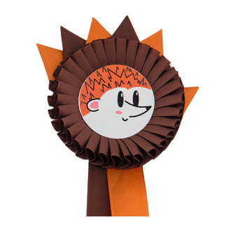 Kokarda jednořadá JEŽEK, průměr 11 cm