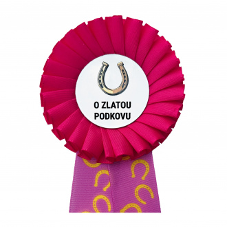 Kokarda jednořadá PODKOVA, průměr 8 cm