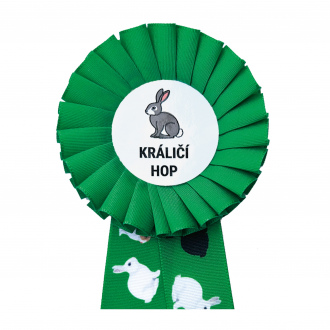 Kokarda jednořadá KRÁLÍCI, průměr 8 cm